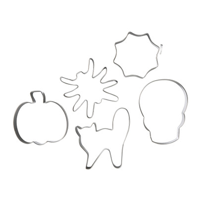 Halloween bakvormen - zilverkleurig - set van 5