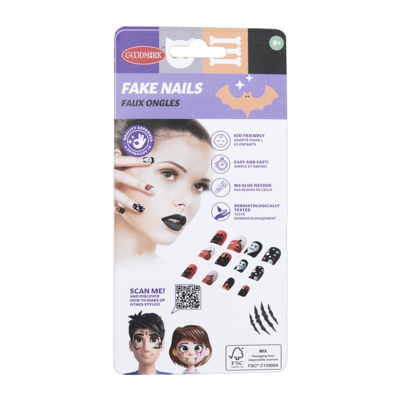 Halloween plaknagels - diverse varianten