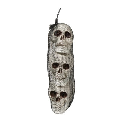 Halloween netje met skulls - set van 3