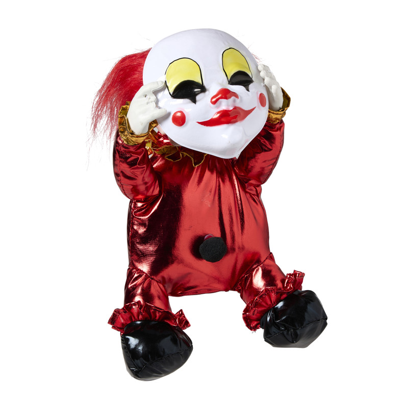 Halloween clown - rood - 22x20x25 cm 
