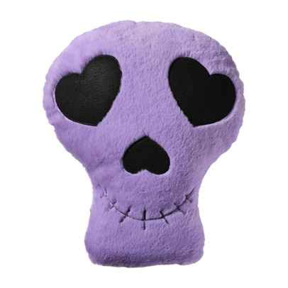 Halloween kussen skelet - lila - 40x30 cm