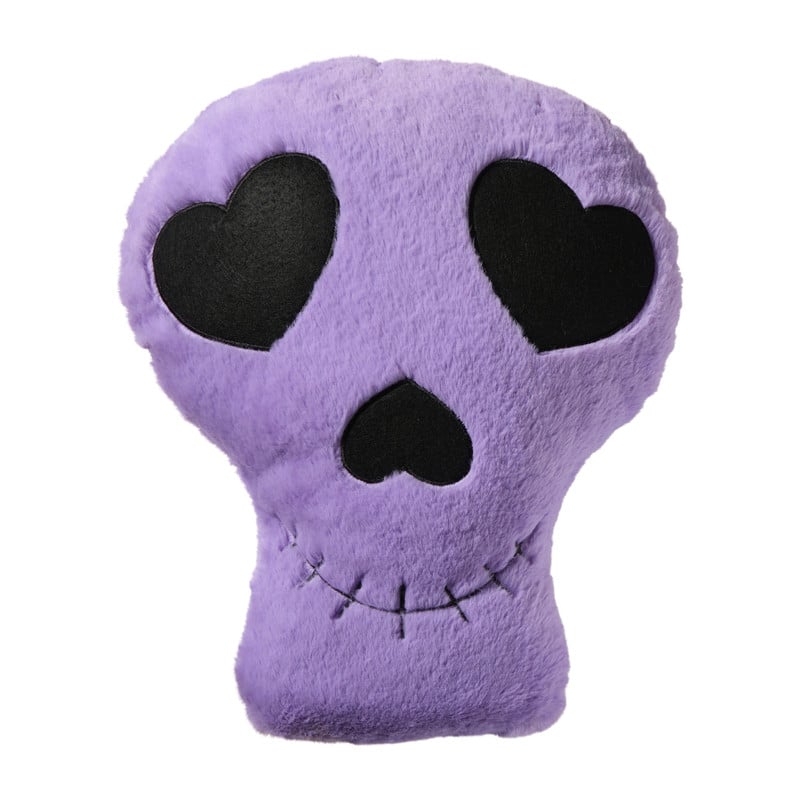 Halloween kussen skelet - lila - 40x30 cm 