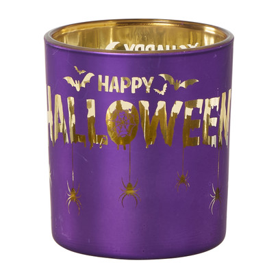 Halloween theelichthouders - multikleur - ø7x8 cm