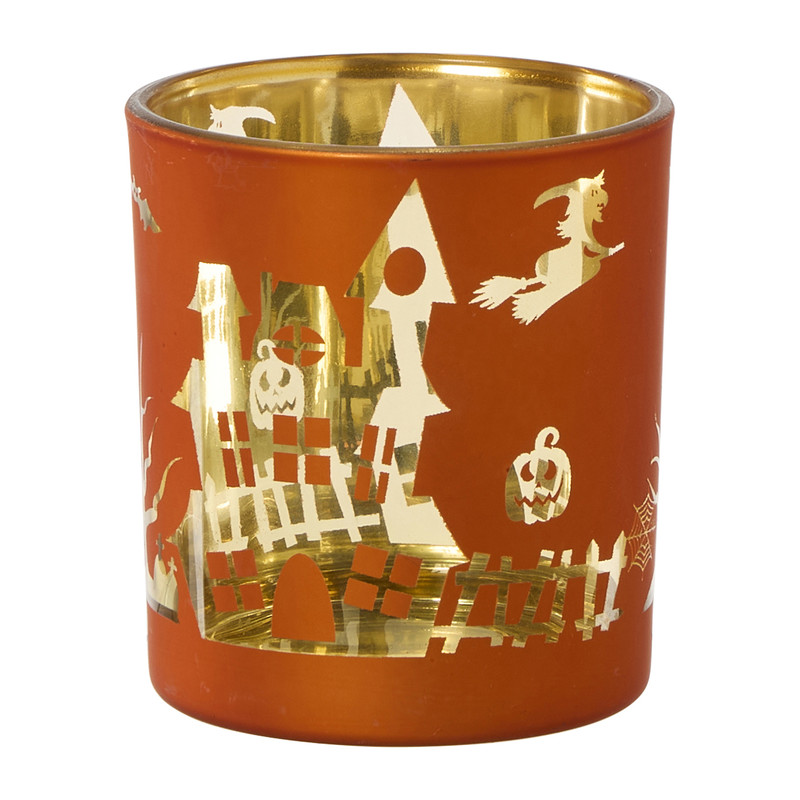 Halloween theelichthouders - multikleur - ø7x8 cm 