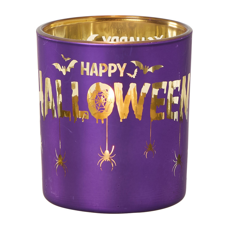 Halloween theelichthouders - multikleur - ø7x8 cm 