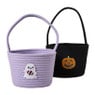 Halloween mandje - zwart/lila - ø20x15 cm 