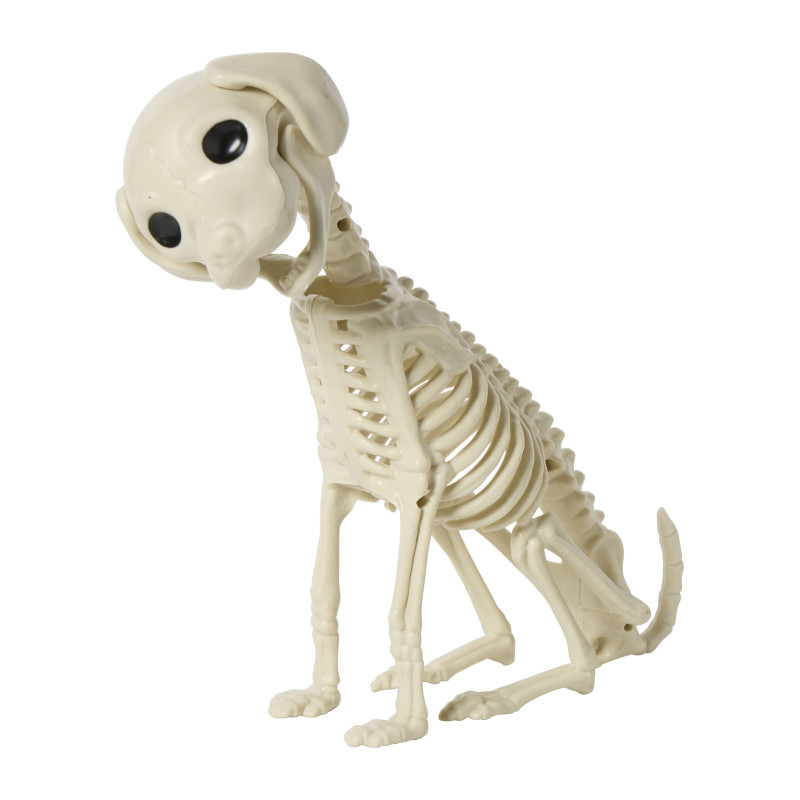 Halloween skelet hond - wit - 28x8x13.5 cm