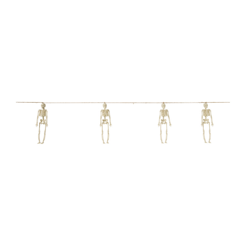 Halloween skelet hangers - wit - 17x5.5x2 cm