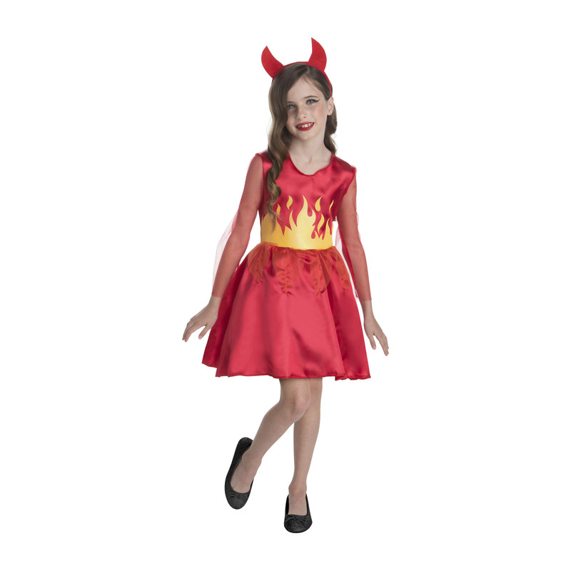 Halloween duivel jurk voor kinderen - maat 128