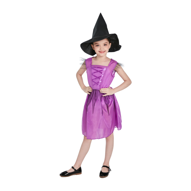 Halloween heks jurk voor kinderen - maat 128