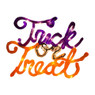 Verlichting Trick or Treat - paars & oranje - 30x22 cm
