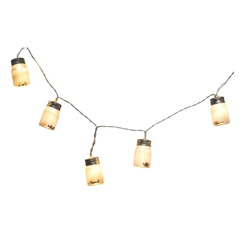 Verlichtingssnoer flesjes met spin - 130 cm 