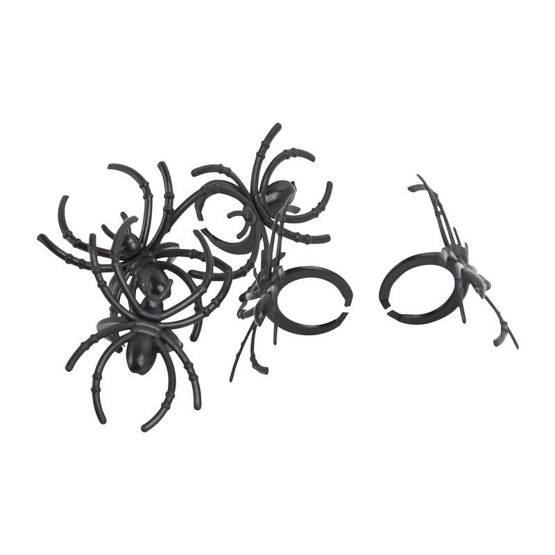 Spinnetjes - zwart - 48 stuks