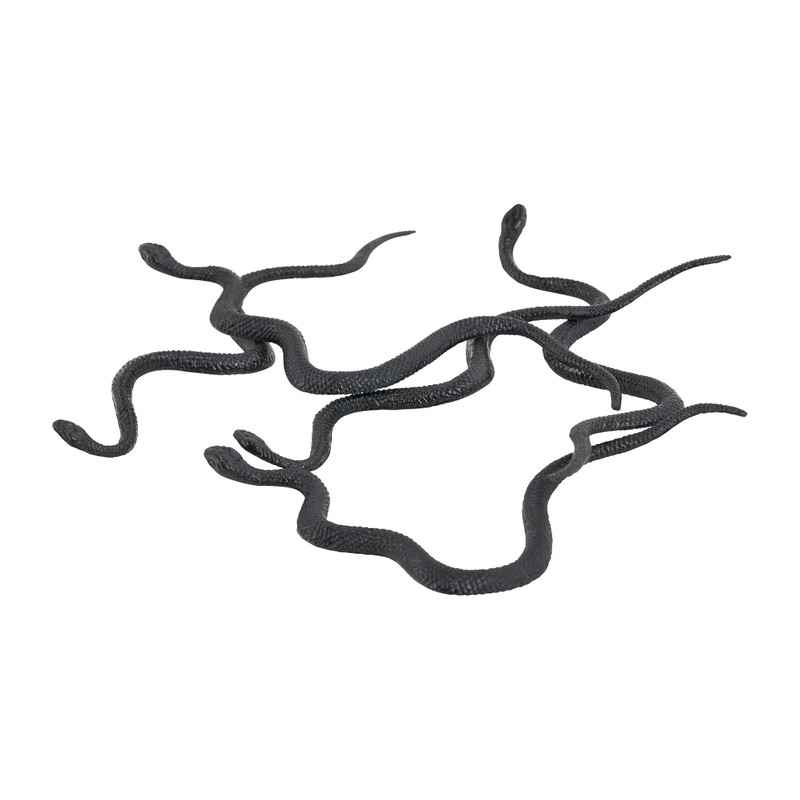 Slangen - zwart - 12 stuks