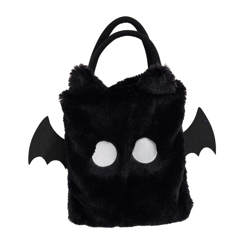 Tas vleermuis - zwart - 24x28 cm 