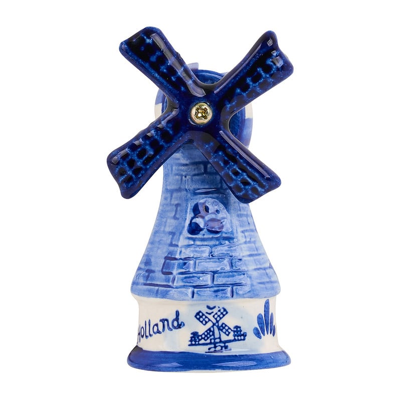 Magneet Hollandse molen - diverse varianten - blauw/wit
