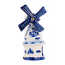Magneet Hollandse molen - diverse varianten - blauw/wit