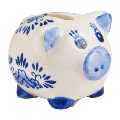 Spaarpot mini varken - delfstblauw
