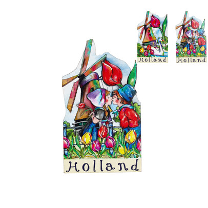 Magneet Hollandse molen - diverse varianten -multikleur