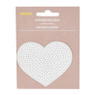 Patch hart - wit - 8x6.5 cm