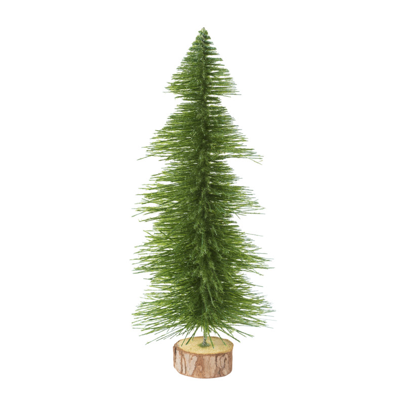 Deco boompje groen - houten voet - 30 cm 