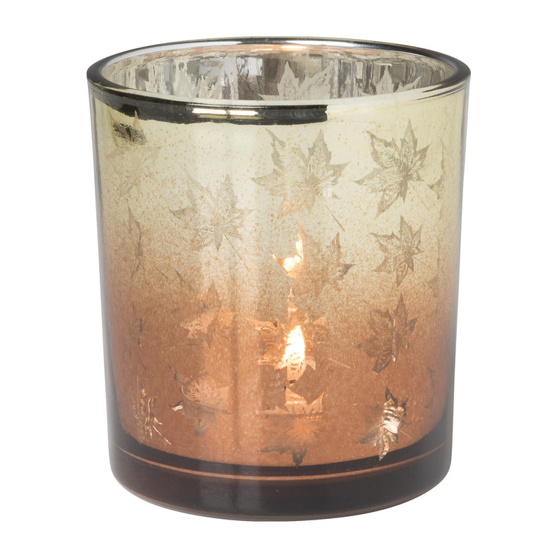 Waxinelichthouder herfst - diverse varianten - ø7.3x8 cm