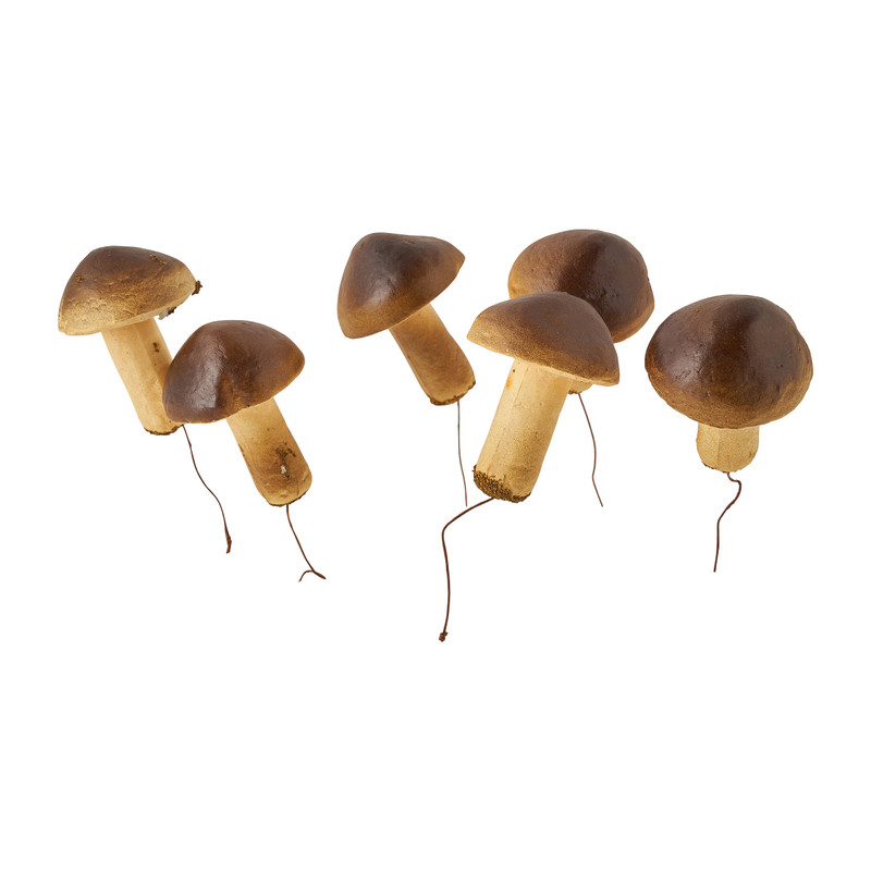 Paddenstoel op steel - diverse varianten - 6 stuks