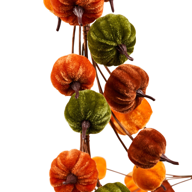 Pompoen guirlande - oranje/geel/groen - 150x10x10 cm