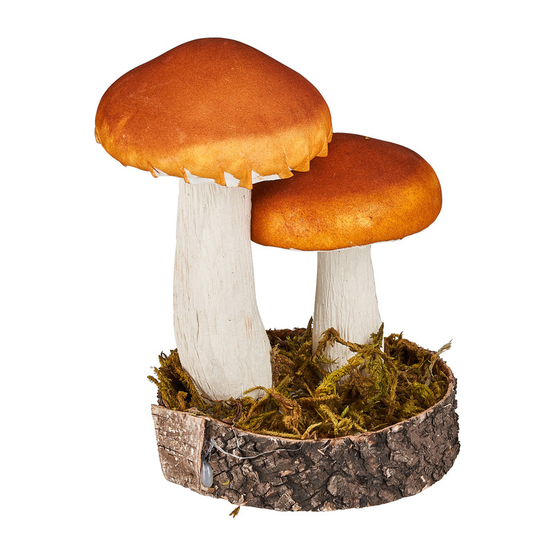 Paddenstoel oranje - 11.5x10x14 cm