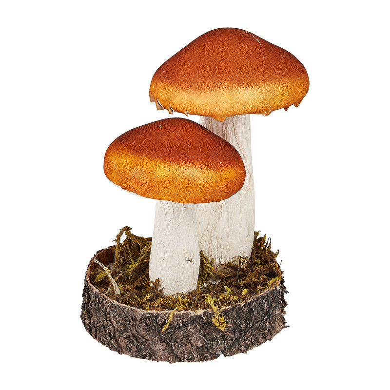 Paddenstoel oranje - 11.5x10x14 cm