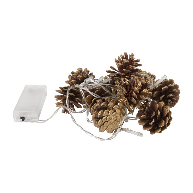 Lichtslinger dennenappels - bruin - 165 cm