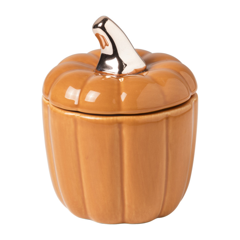 Geurkaars pompoen - oranje - ø10x12 cm