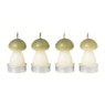 Paddenstoelkaarsjes - groen - set van 4