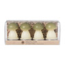 Paddenstoelkaarsjes - groen - set van 4