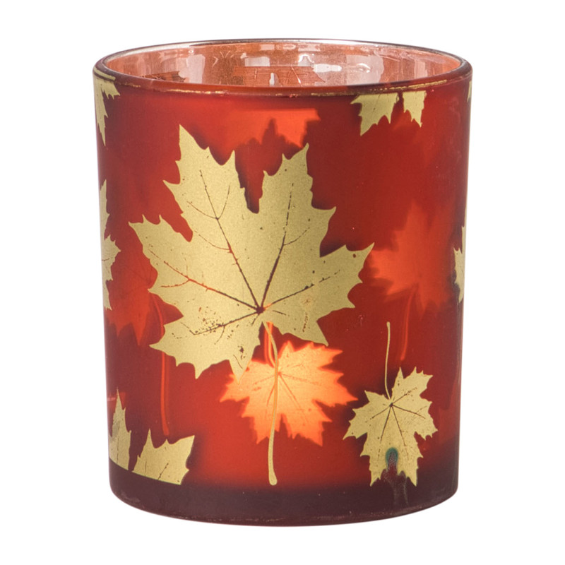Waxinelichthouder herfst groot - diverse varianten - ø8.8x10 cm