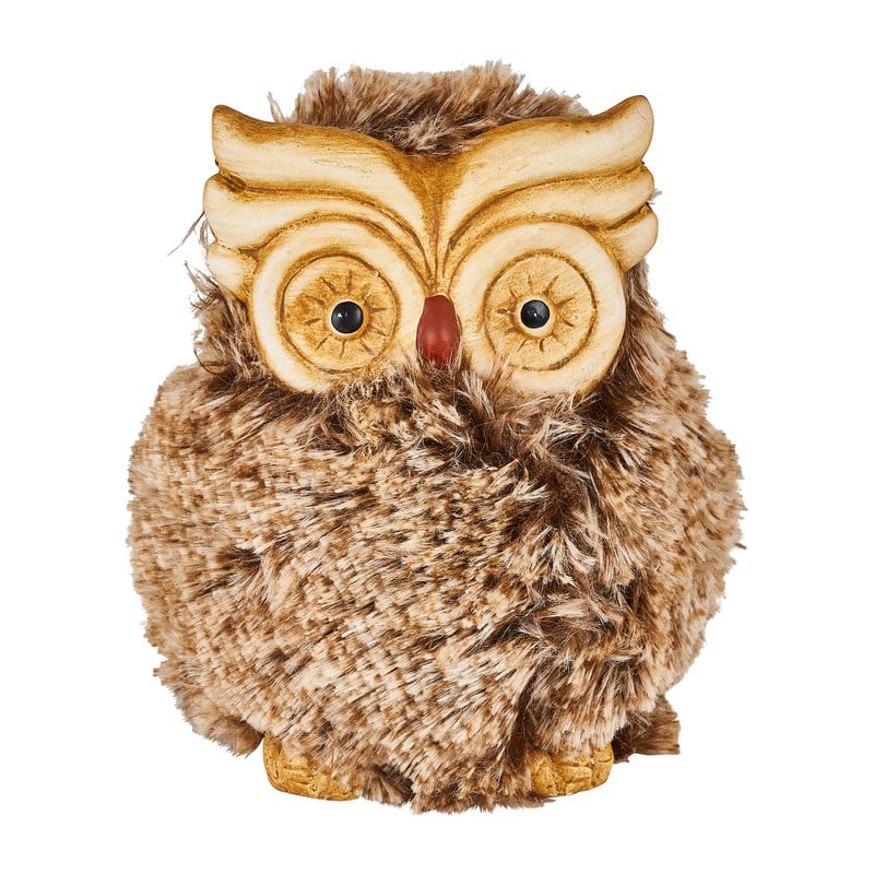 Uil - bruin - keramiek - 10.5x12.5x15 cm