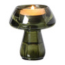 Waxinelichthouder paddenstoel - groen - ø6.7x7.5 cm
