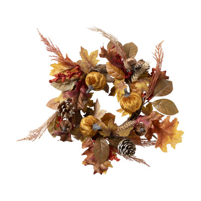 Herfst krans - bruin/rood/oranje - ø40 cm