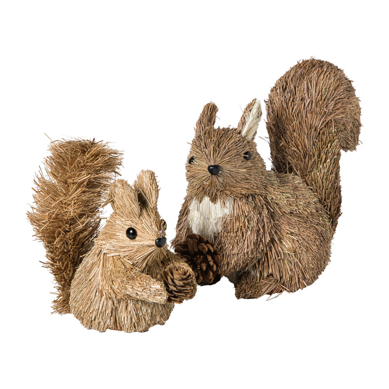 Eekhoorn groot - stro -10x18x20 cm