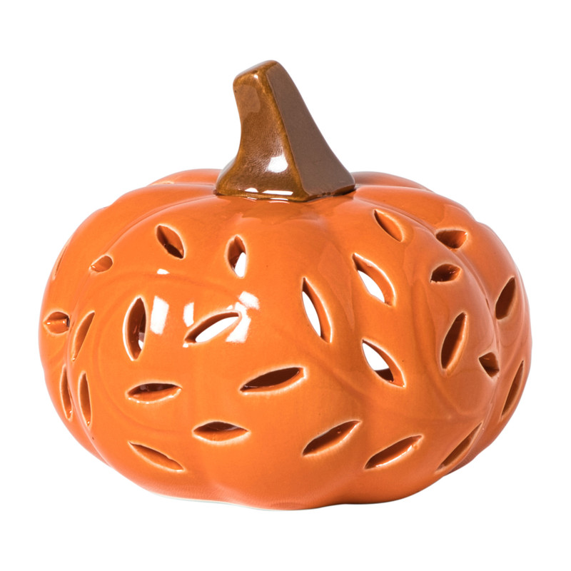 Waxinelichthouder pompoen klein - diverse varianten - ø11x10 cm