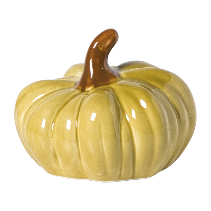 Beeldje pompoen - diverse varianten - ø11.5x9 cm