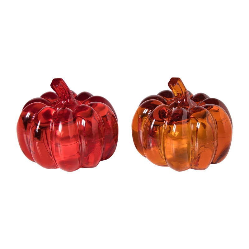 Mini LED-pompoen lampje - diverse varianten - 8.5x8x7 cm