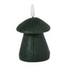 LED kaars paddenstoel - bruin - ø7.5x8x8 cm 