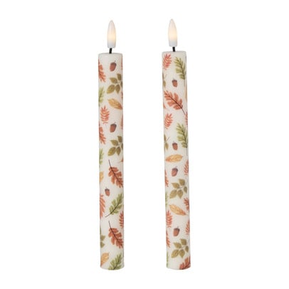 LED dinerkaars herfst - set van 2 - ø2x25 cm