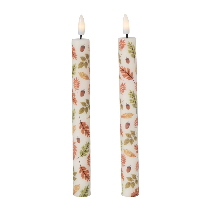 LED dinerkaars herfst - set van 2 - ø2x25 cm