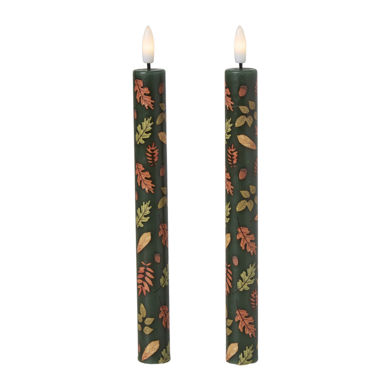 LED dinerkaars herfst - set van 2 - ø2x25 cm