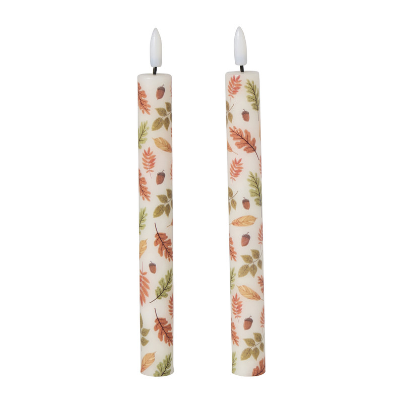 LED dinerkaars herfst - set van 2 - ø2x25 cm