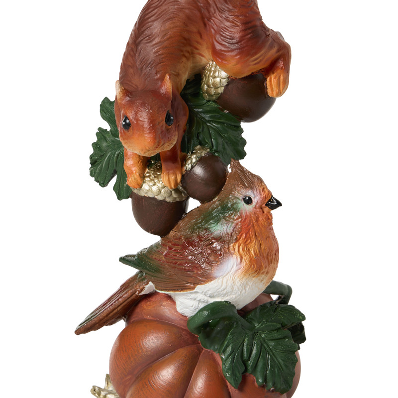 Kandelaar herfst - multikleur - ø11x30 cm