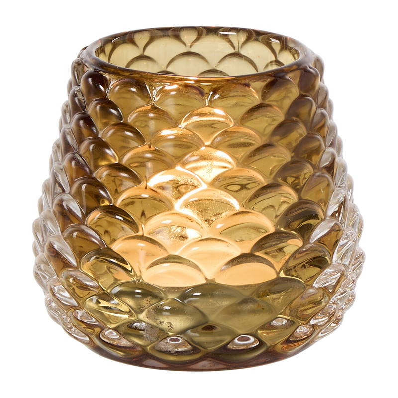 Waxinelichthouder dennenappel - ø7x6.5 cm - diverse varianten
