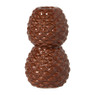 Kandelaar dennenappels klein - bruin - ø7x12 cm